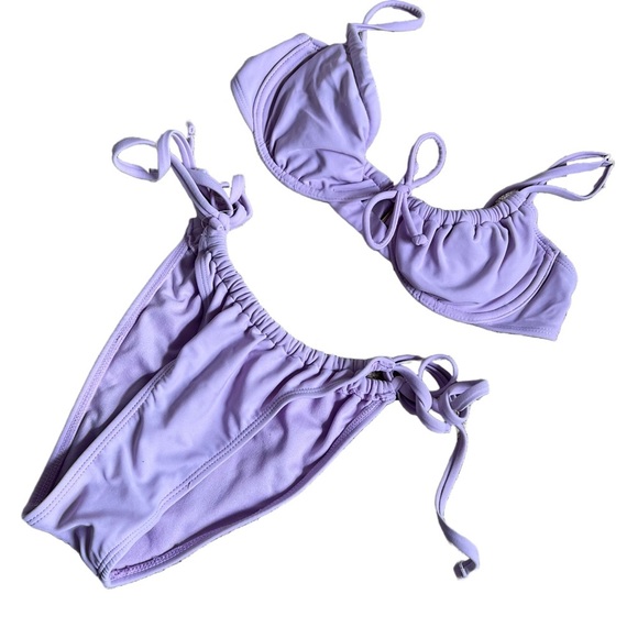 XHILARATION LAVENDER PURPLE CHEEKY STRING BIKINI SIZE SMALL - Picture 5 of 9